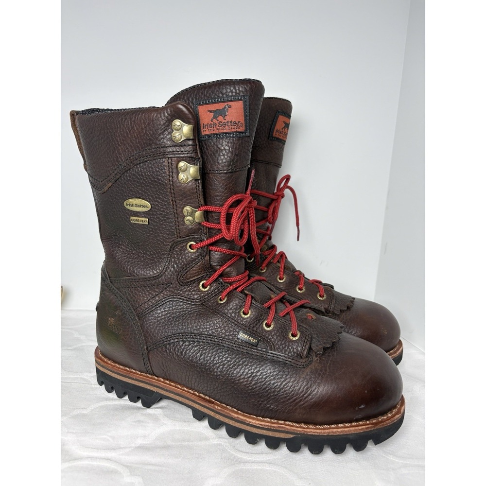Irish Setter Elk Tracker Hunting Boots Men's Size 10.5 D Insulated WP 860 Brown